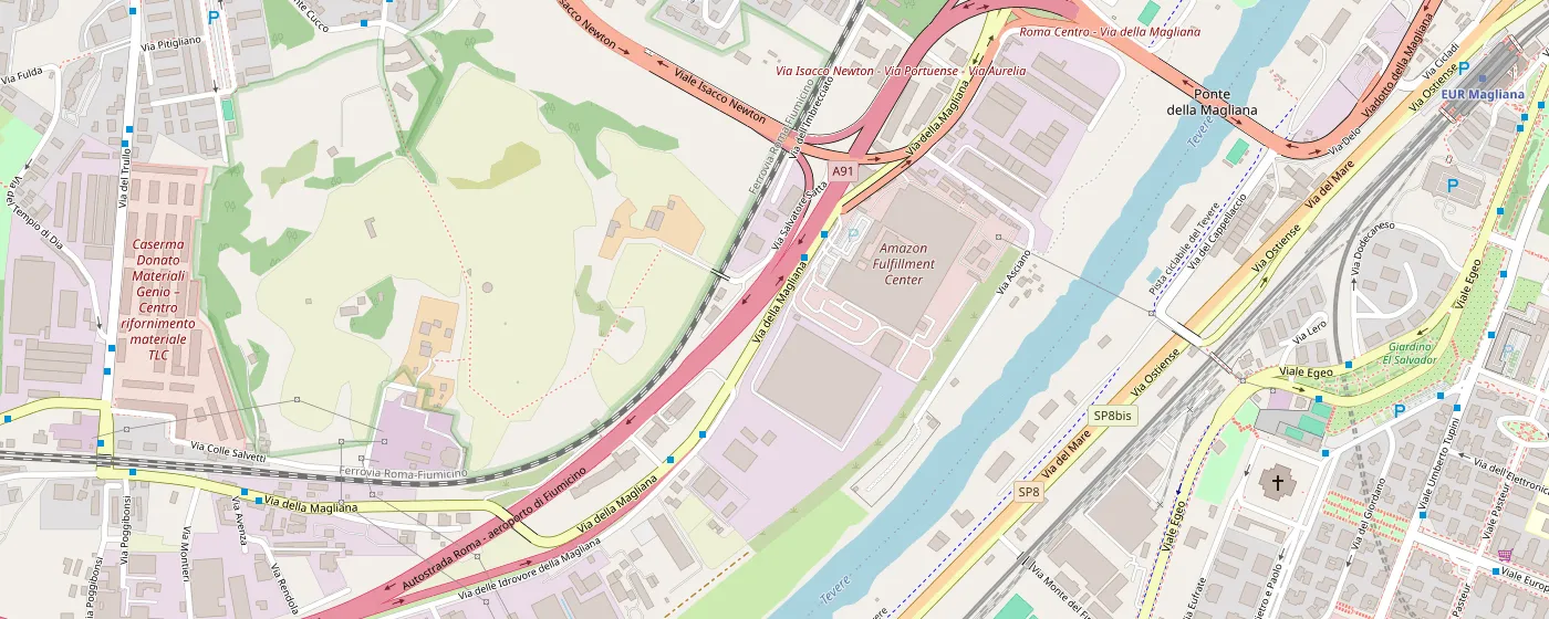 Mappa: Via della Magliana 1348, 00148 Roma